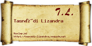 Tasnádi Lizandra névjegykártya